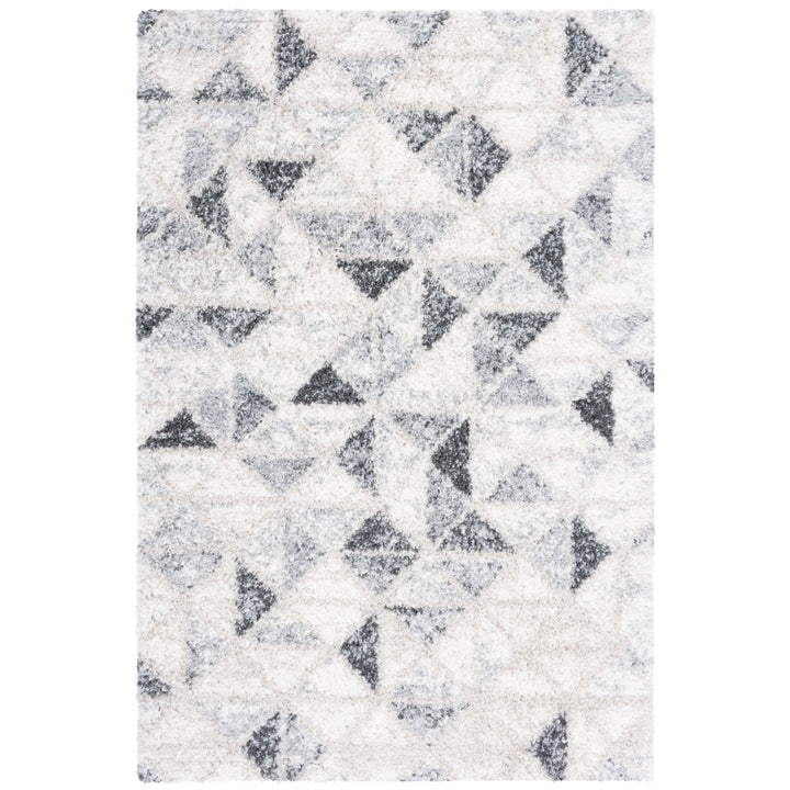 SAFAVIEH Berber Shag Collection BER422F Grey / Ivory Rug Image 9