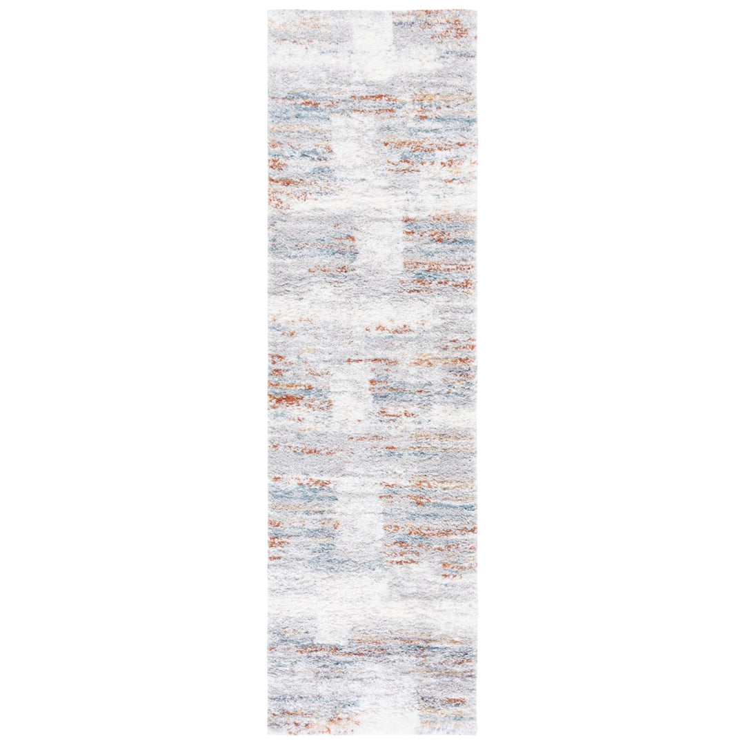 SAFAVIEH Berber Shag BER541A Blue Rust / Ivory Rug Image 1