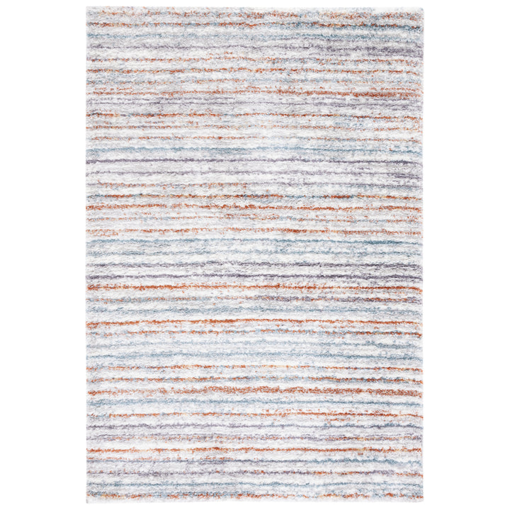 SAFAVIEH Berber Shag BER545A Blue Rust / Ivory Rug Image 1