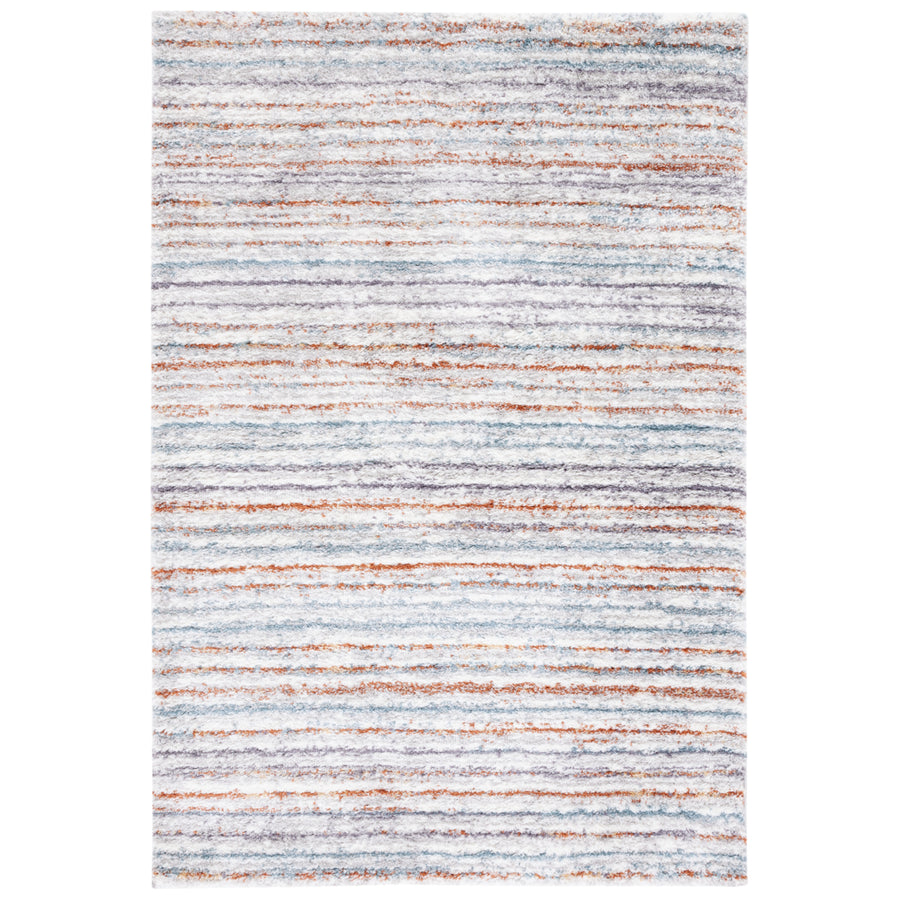 SAFAVIEH Berber Shag BER545A Blue Rust / Ivory Rug Image 1