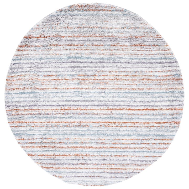 SAFAVIEH Berber Shag BER545A Blue Rust / Ivory Rug Image 4