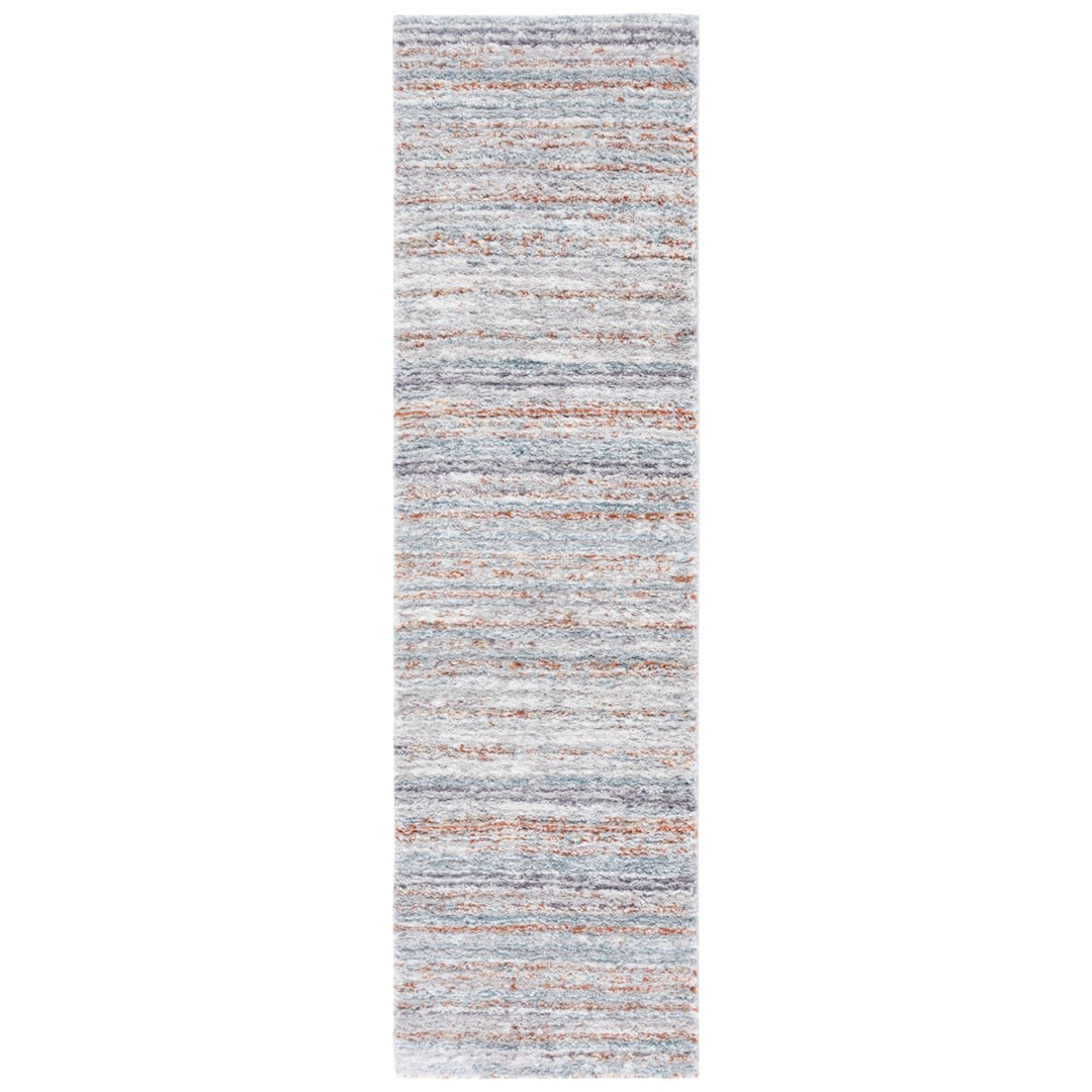 SAFAVIEH Berber Shag BER545A Blue Rust / Ivory Rug Image 1