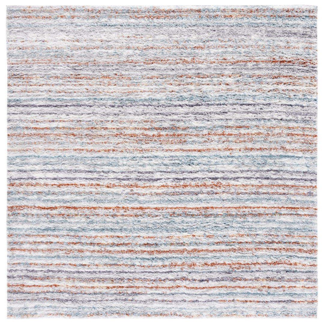 SAFAVIEH Berber Shag BER545A Blue Rust / Ivory Rug Image 6