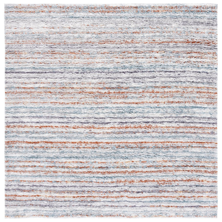 SAFAVIEH Berber Shag BER545A Blue Rust / Ivory Rug Image 6