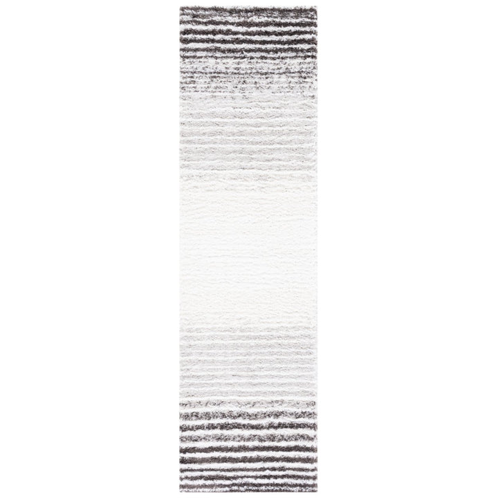 SAFAVIEH Berber Shag Collection BER559F Ivory / Grey Rug Image 1