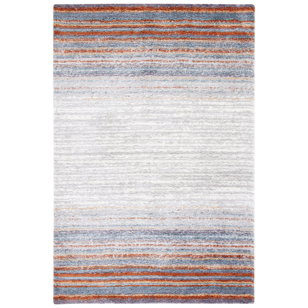 SAFAVIEH Berber Shag BER571A Blue Rust / Ivory Rug Image 1