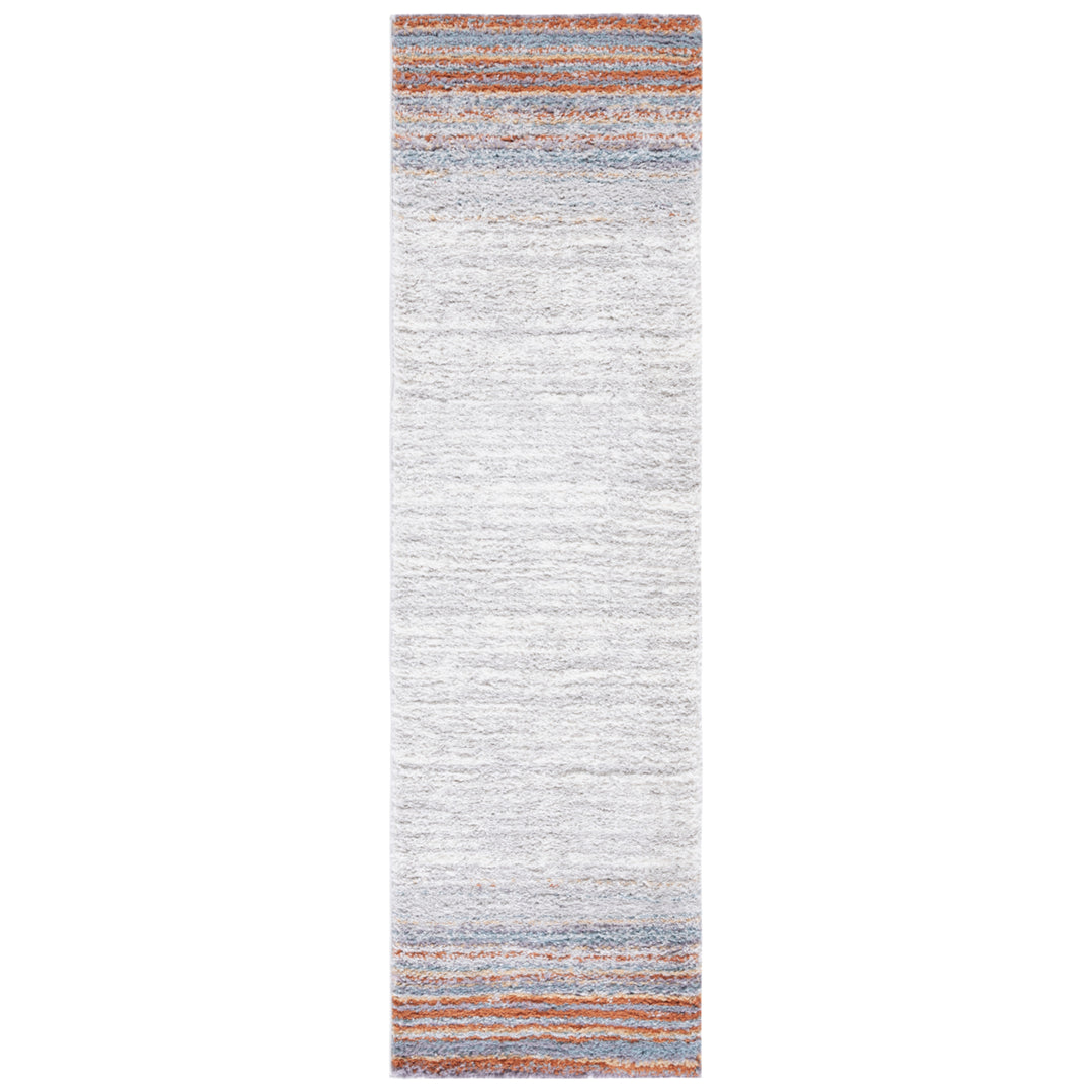 SAFAVIEH Berber Shag BER571A Blue Rust / Ivory Rug Image 4