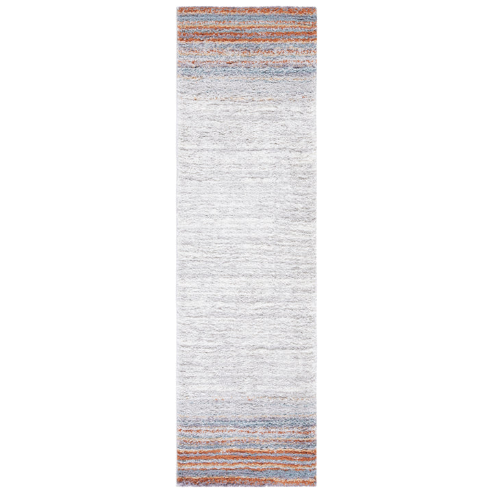 SAFAVIEH Berber Shag BER571A Blue Rust / Ivory Rug Image 4