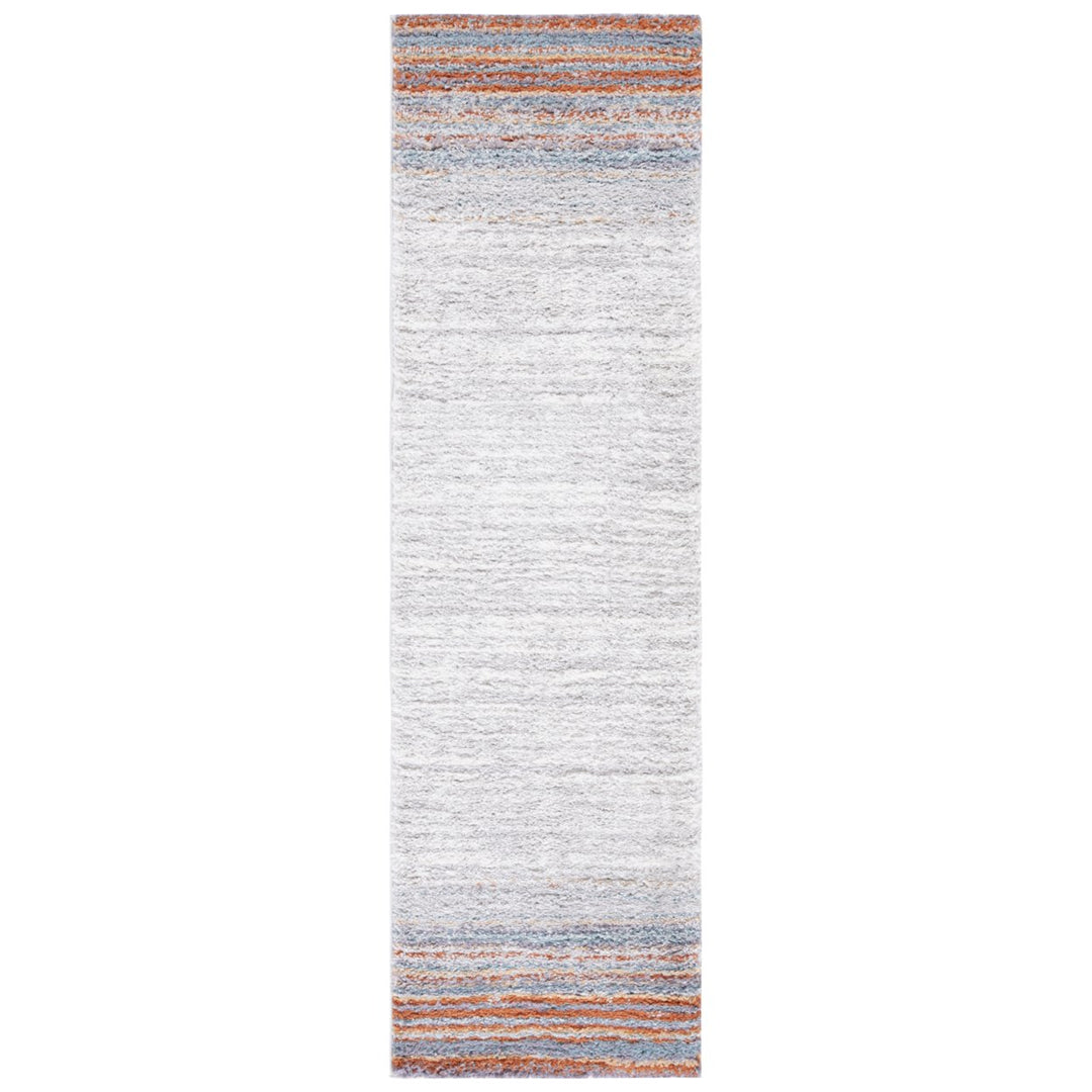 SAFAVIEH Berber Shag BER571A Blue Rust / Ivory Rug Image 1