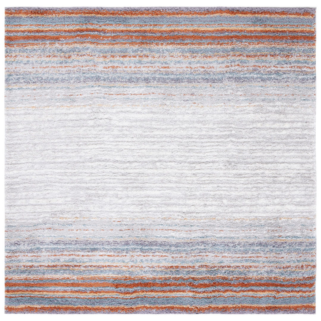 SAFAVIEH Berber Shag BER571A Blue Rust / Ivory Rug Image 5