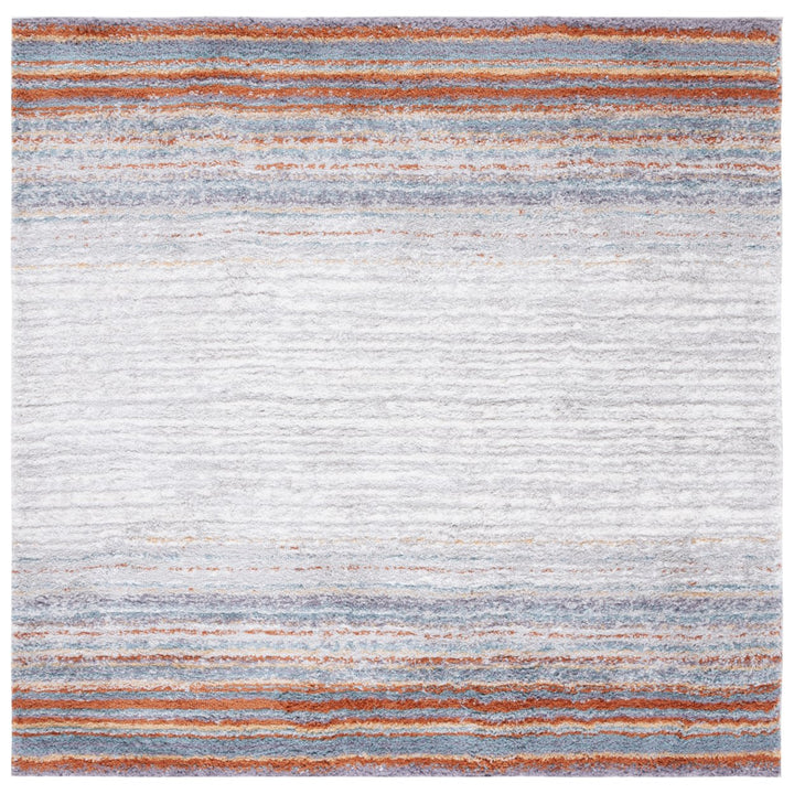 SAFAVIEH Berber Shag BER571A Blue Rust / Ivory Rug Image 1