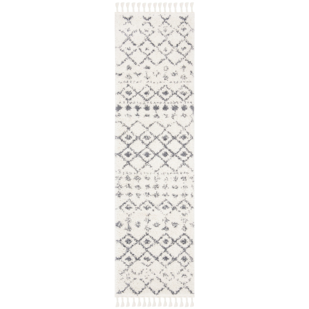 SAFAVIEH Berber Shag BFG516A Cream / Dark Grey Rug Image 5