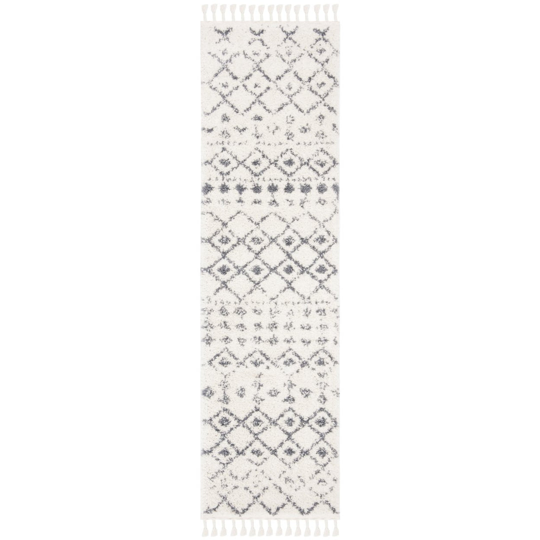 SAFAVIEH Berber Shag BFG516A Cream / Dark Grey Rug Image 1