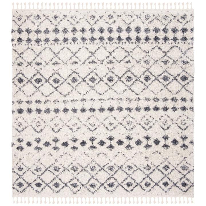 SAFAVIEH Berber Shag BFG516A Cream / Dark Grey Rug Image 1