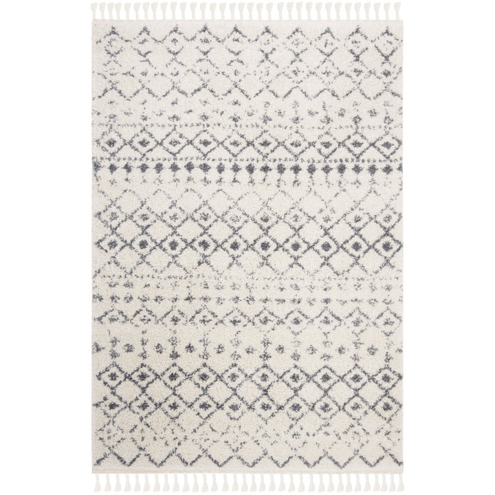 SAFAVIEH Berber Shag BFG516A Cream / Dark Grey Rug Image 9