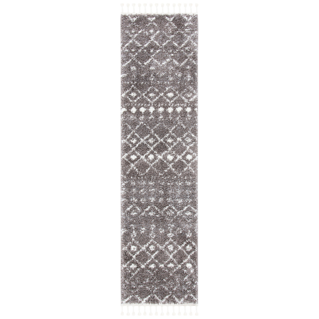 SAFAVIEH Berber Fringe Shag BFG516T Brown / Ivory Rug Image 5