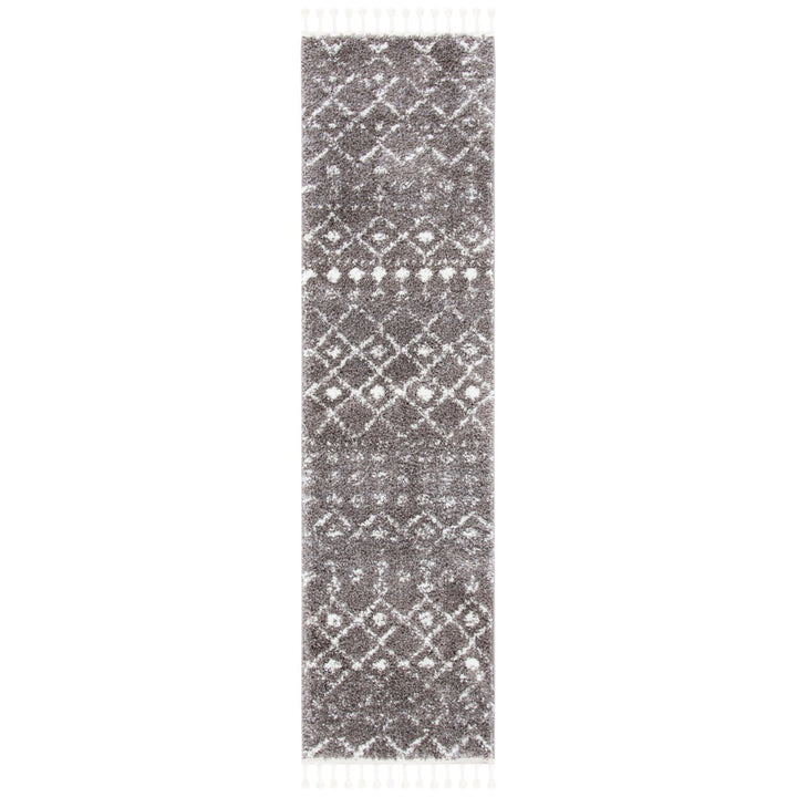 SAFAVIEH Berber Fringe Shag BFG516T Brown / Ivory Rug Image 1