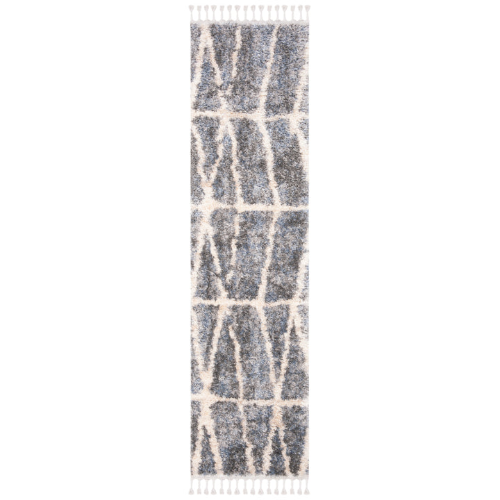 SAFAVIEH Berber Fringe Shag BFG605N Grey / Cream Rug Image 3