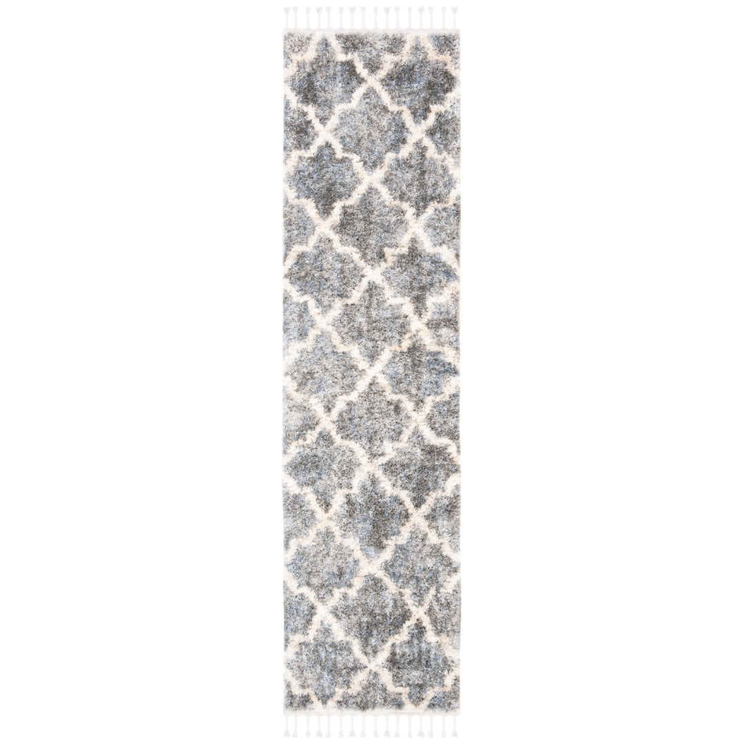 SAFAVIEH Berber Fringe Shag BFG627N Grey / Cream Rug Image 3