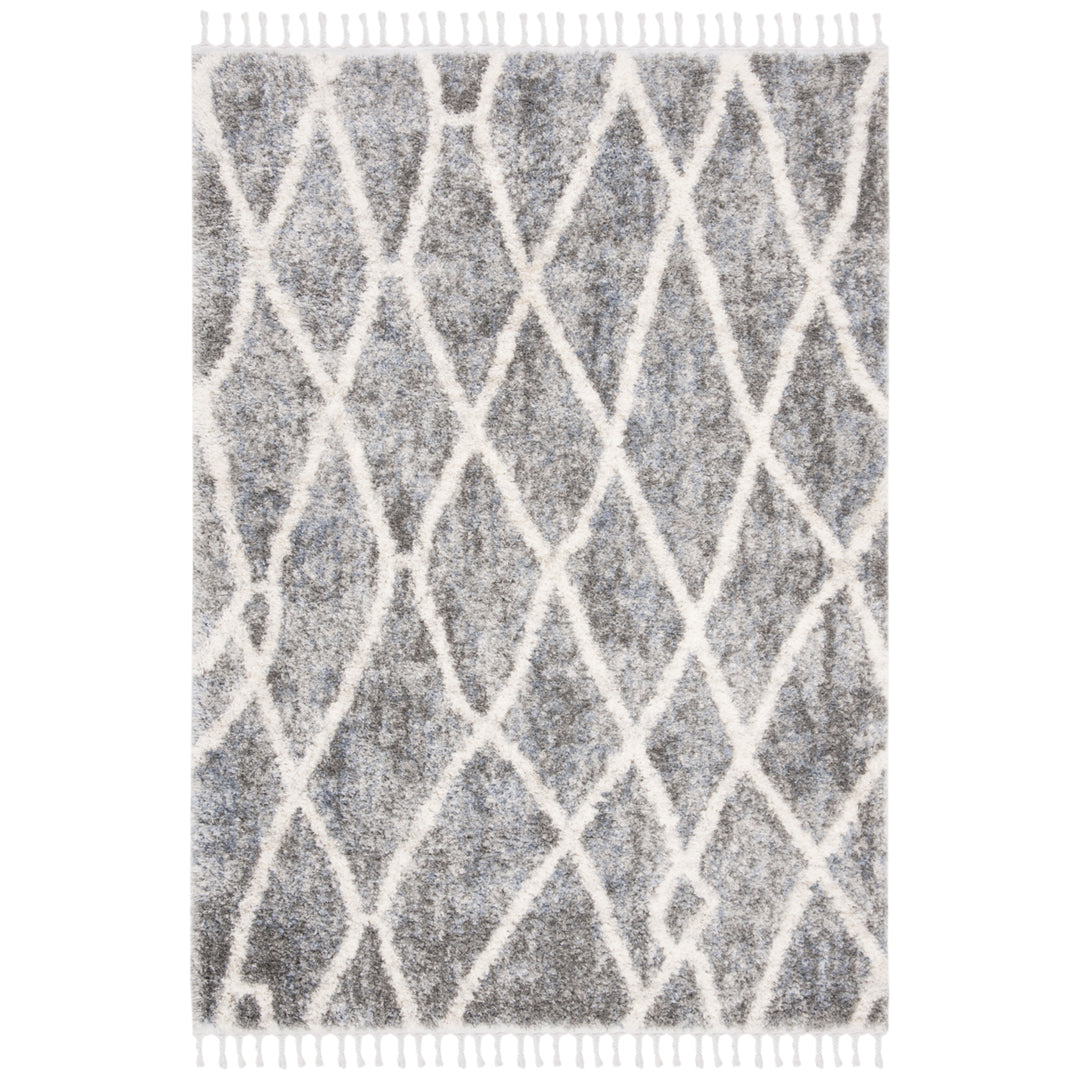 SAFAVIEH Berber Shag BFG628M Dark Grey / Cream Rug Image 1