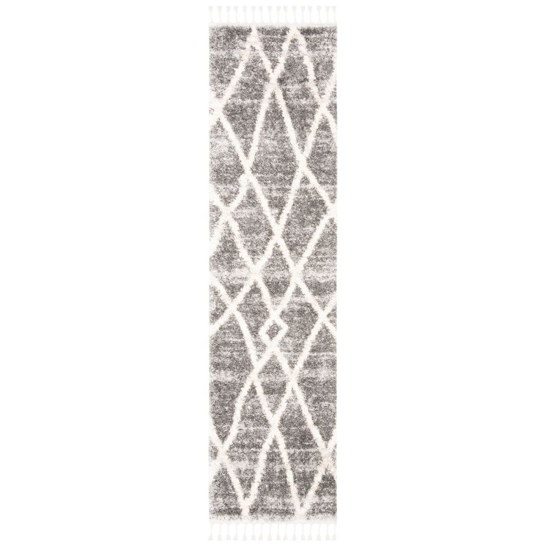 SAFAVIEH Berber Fringe Shag BFG628F Grey / Cream Rug Image 3