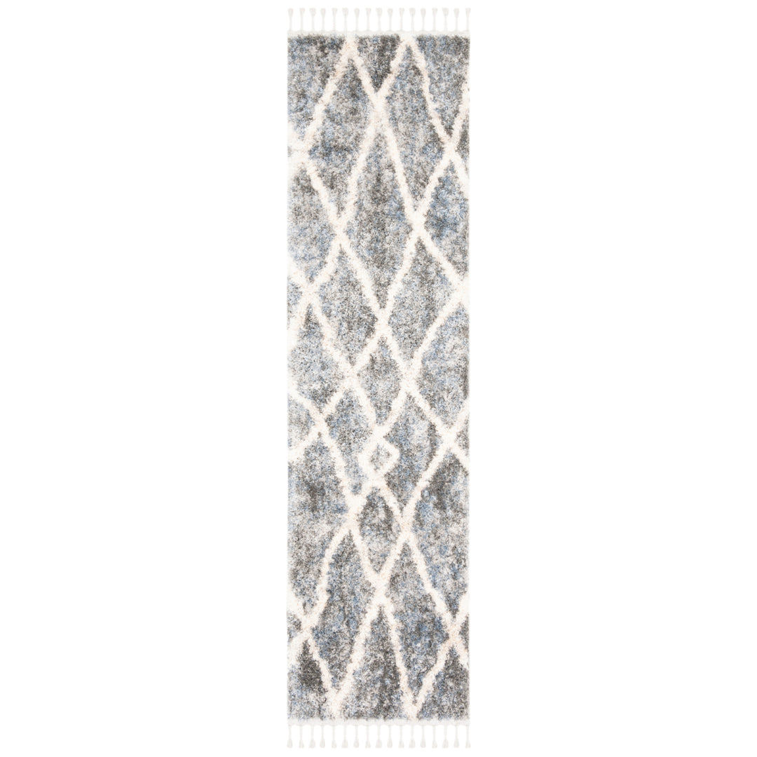 SAFAVIEH Berber Shag BFG628M Dark Grey / Cream Rug Image 3