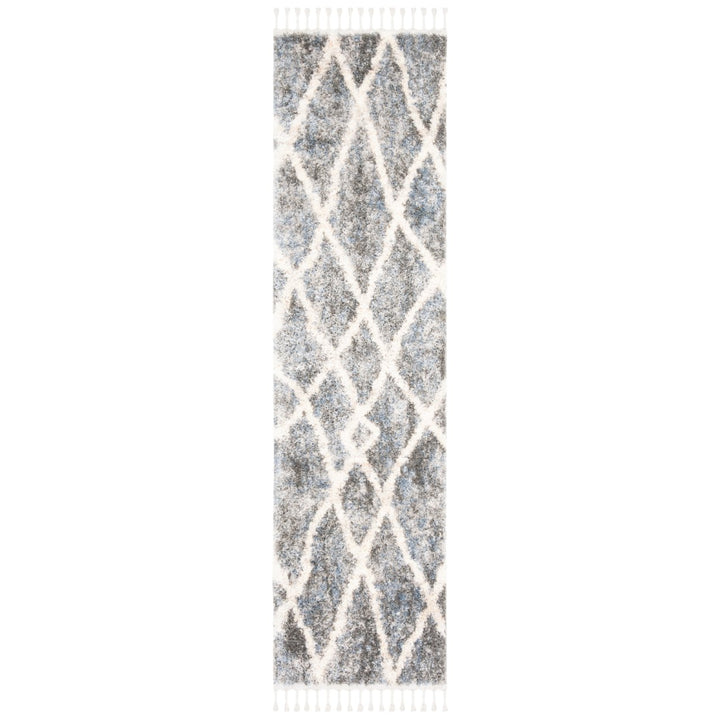 SAFAVIEH Berber Shag BFG628M Dark Grey / Cream Rug Image 1