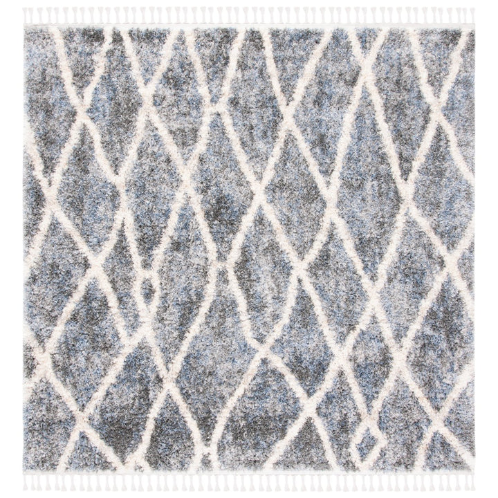 SAFAVIEH Berber Shag BFG628M Dark Grey / Cream Rug Image 4