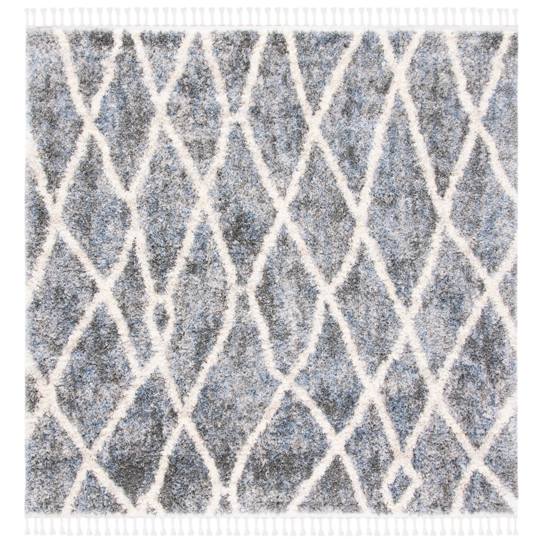 SAFAVIEH Berber Shag BFG628M Dark Grey / Cream Rug Image 1