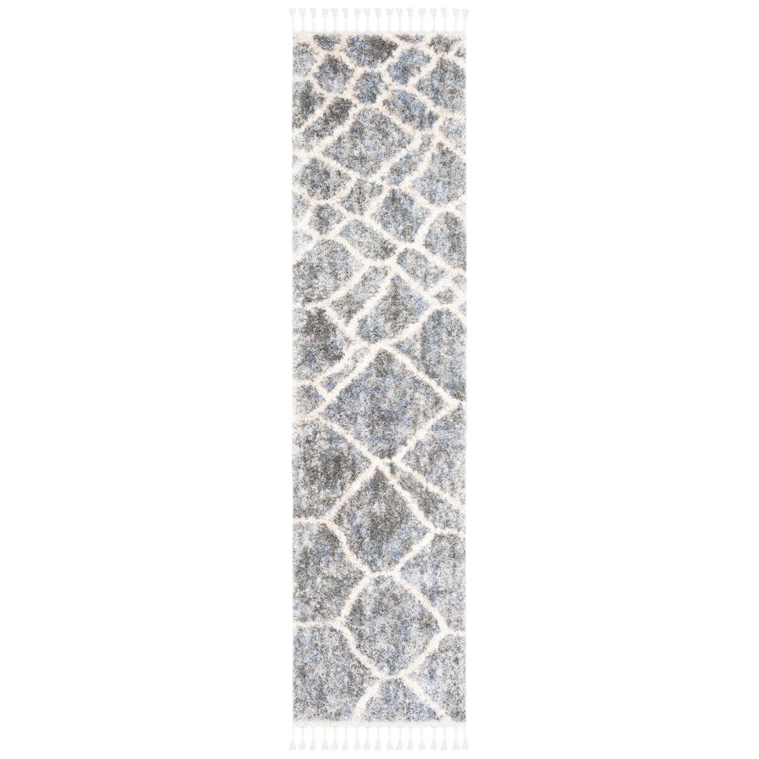 SAFAVIEH Berber Fringe Shag BFG629F Grey / Cream Rug Image 3