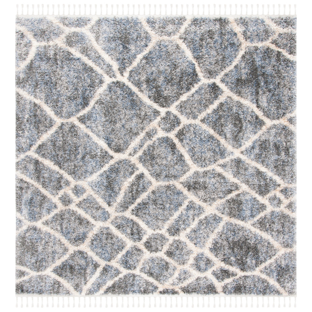 SAFAVIEH Berber Fringe Shag BFG629F Grey / Cream Rug Image 4