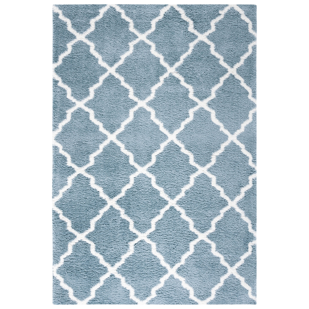 SAFAVIEH Berber Shag BER575M Blue Rust / Ivory Rug Image 1