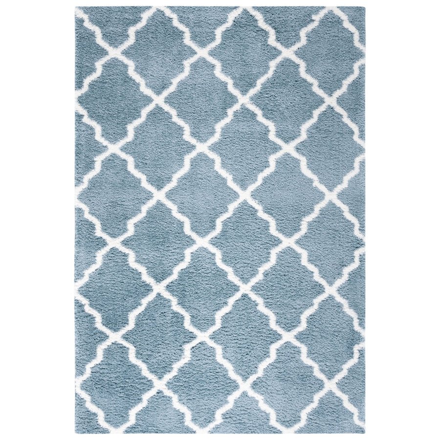 SAFAVIEH Berber Shag BER575M Blue Rust / Ivory Rug Image 1