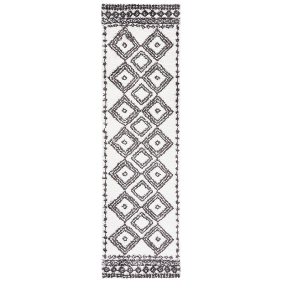 SAFAVIEH Berber Shag BER591A Ivory / Dark Grey Rug Image 1