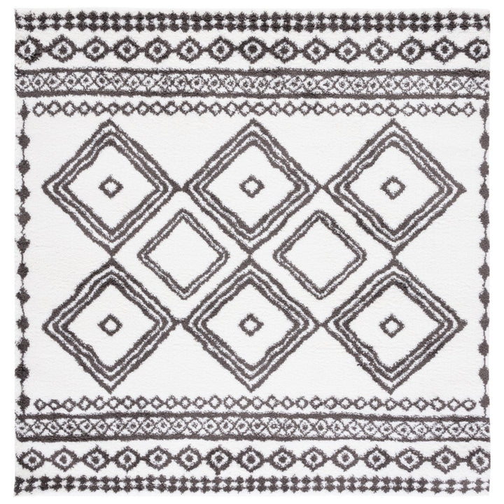 SAFAVIEH Berber Shag BER591A Ivory / Dark Grey Rug Image 1