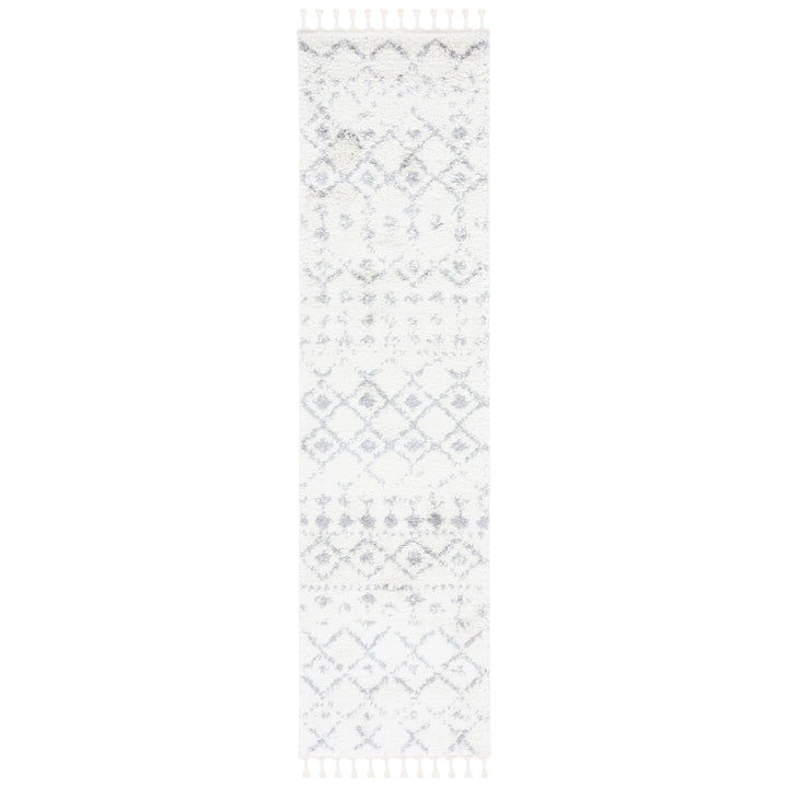 SAFAVIEH Berber Fringe Shag BFG516J Ivory / Grey Rug Image 5