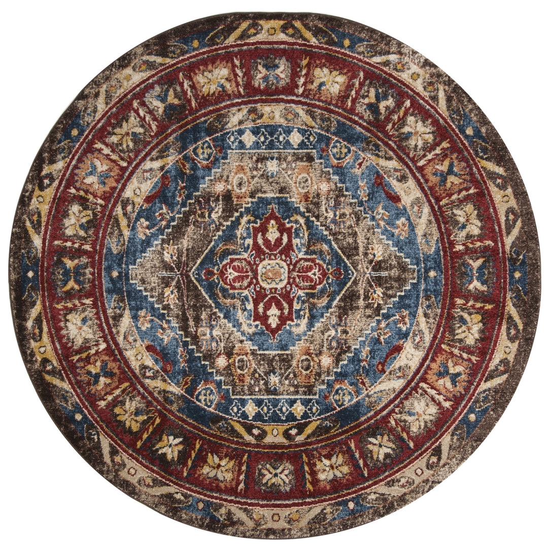 SAFAVIEH Bijar Collection BIJ621C Brown / Royal Rug Image 4