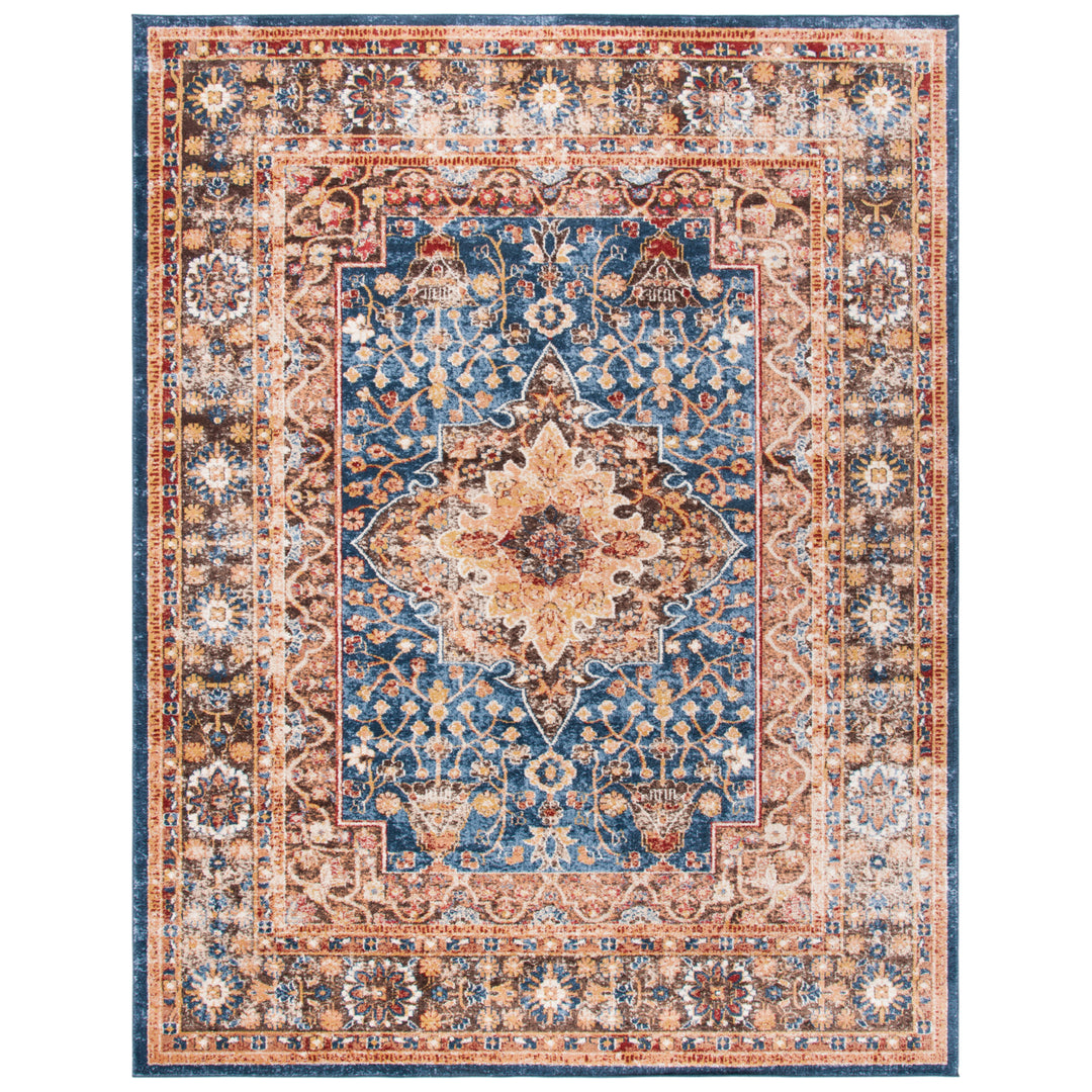 SAFAVIEH Bijar Collection BIJ652N Navy / Brown Rug Image 6