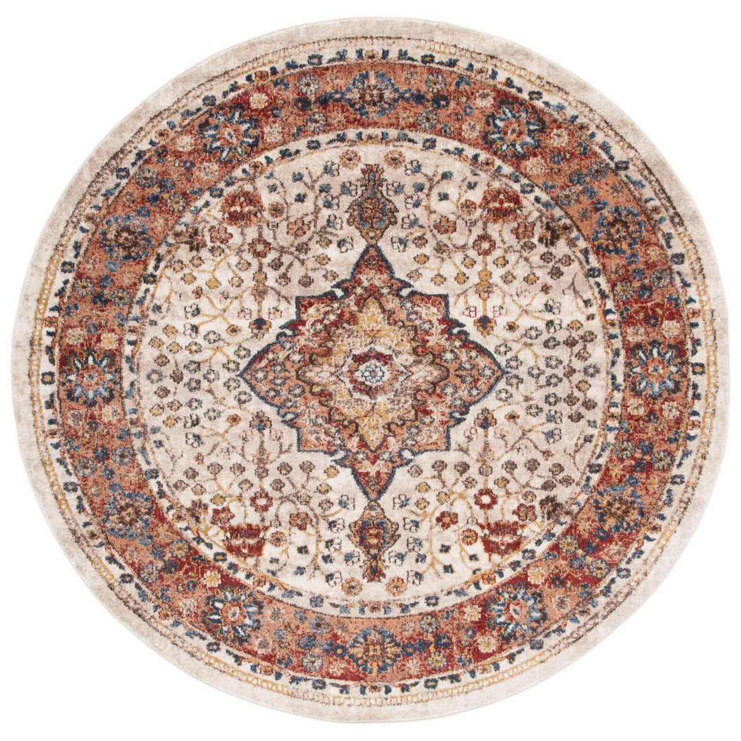 SAFAVIEH Bijar Collection BIJ652A Ivory / Rust Rug Image 1