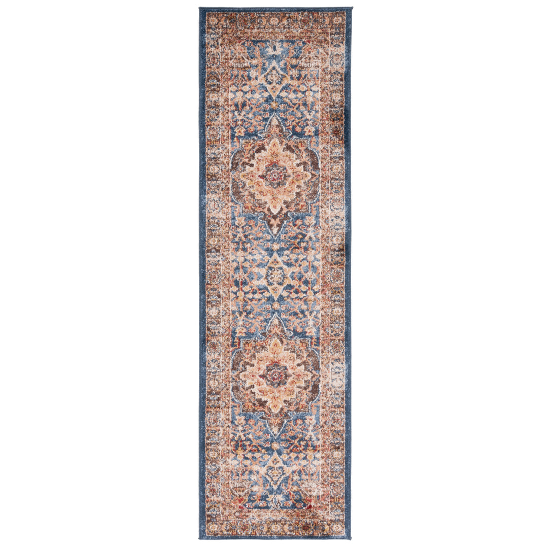 SAFAVIEH Bijar Collection BIJ652N Navy / Brown Rug Image 2