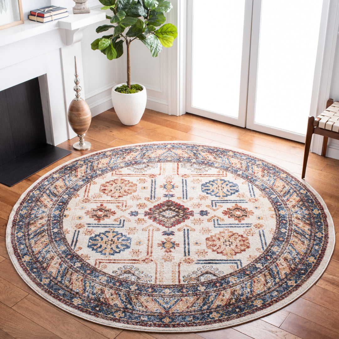 SAFAVIEH Bijar Collection BIJ653A Ivory / Brown Rug Image 2