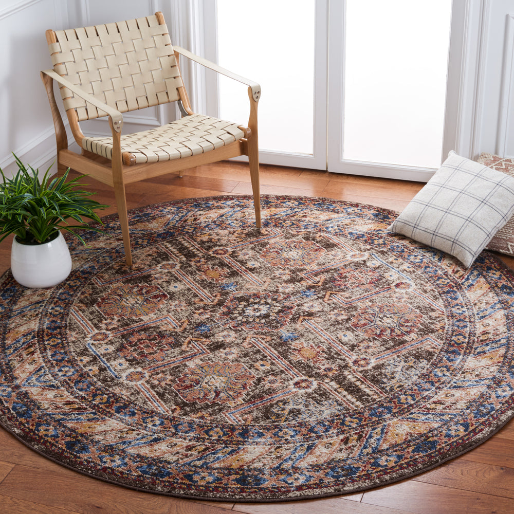 SAFAVIEH Bijar Collection BIJ653P Brown / Ivory Rug Image 2