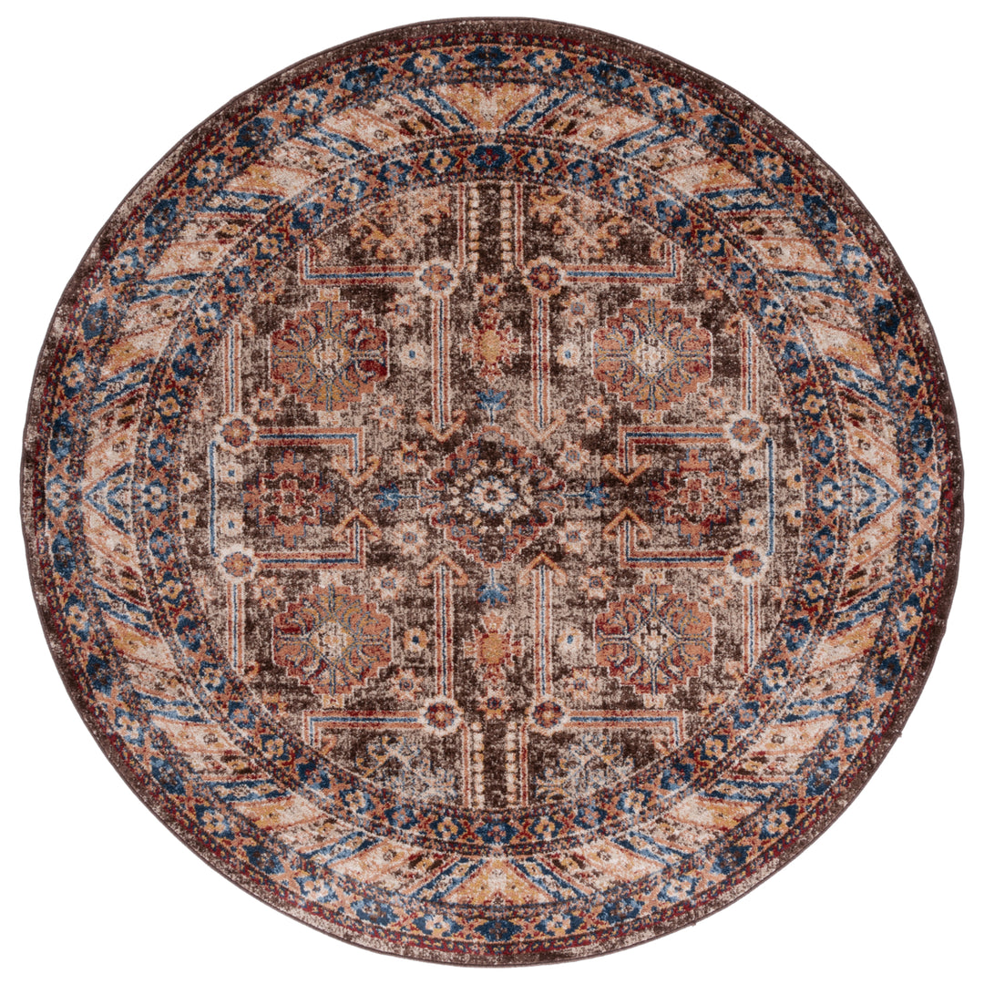 SAFAVIEH Bijar Collection BIJ653P Brown / Ivory Rug Image 4