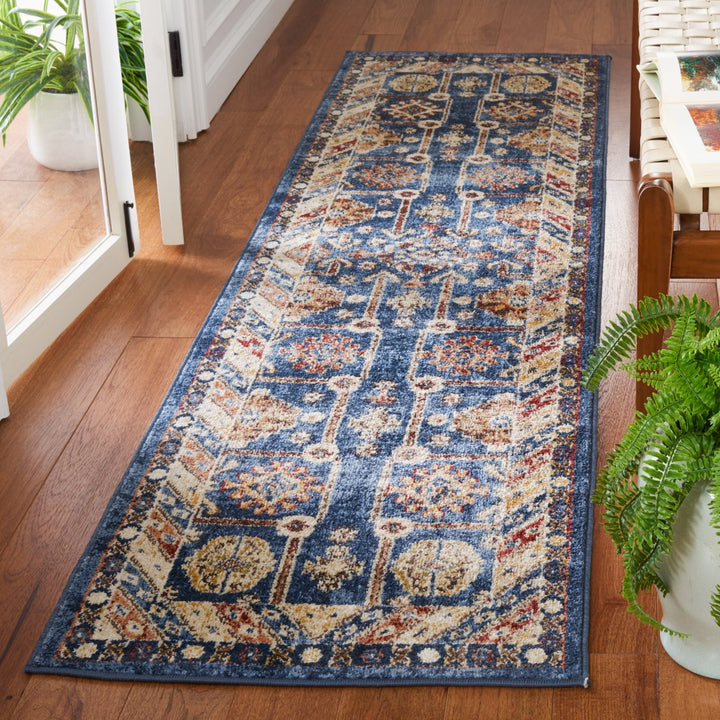 SAFAVIEH Bijar Collection BIJ653B Royal / Ivory Rug Image 3