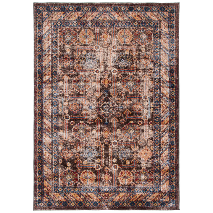 SAFAVIEH Bijar Collection BIJ653P Brown / Ivory Rug Image 9