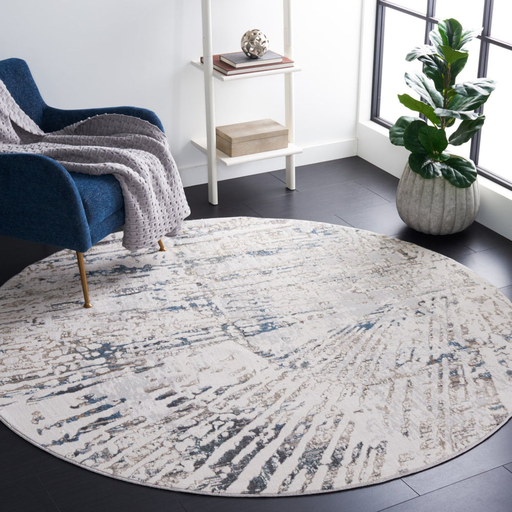 SAFAVIEH Bel Air Collection BLA222F Grey / Turquoise Rug Image 2