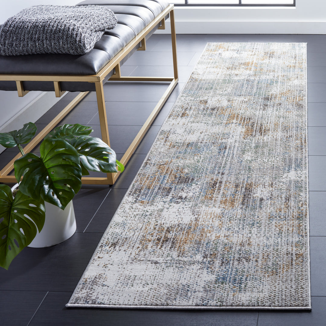 SAFAVIEH Bel Air Collection BLA216F Grey / Gold Rug Image 4