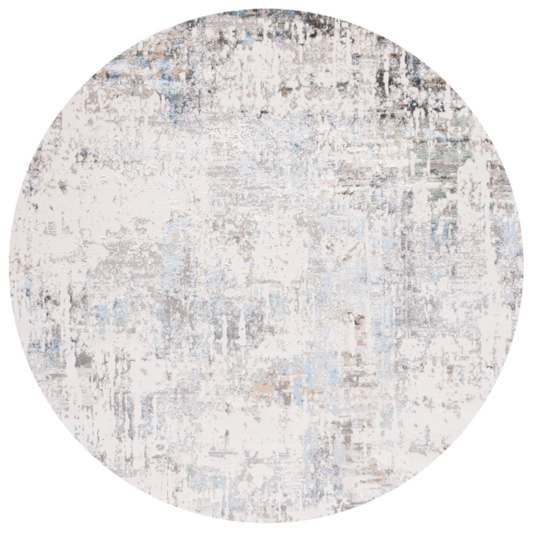 SAFAVIEH Bel Air Collection BLA218F Grey / Blue Rug Image 4