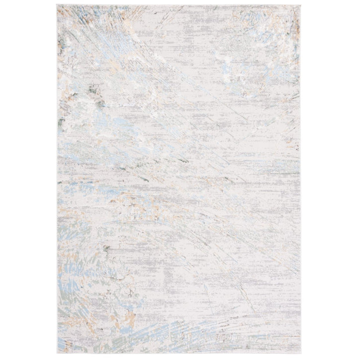 SAFAVIEH Bel Air Collection BLA228F Grey / Turquoise Rug Image 1