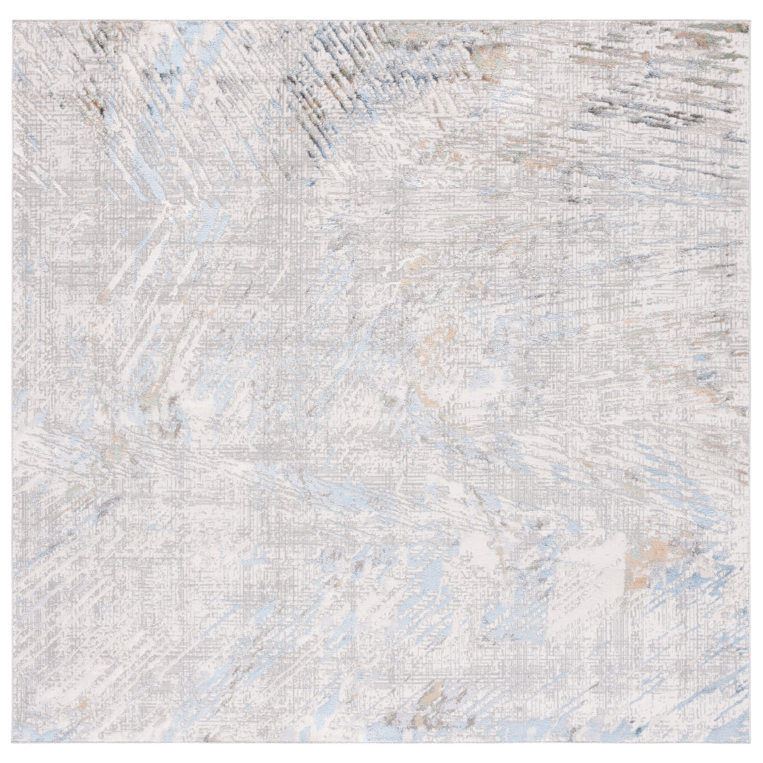 SAFAVIEH Bel Air Collection BLA224F Grey / Blue Rug Image 7